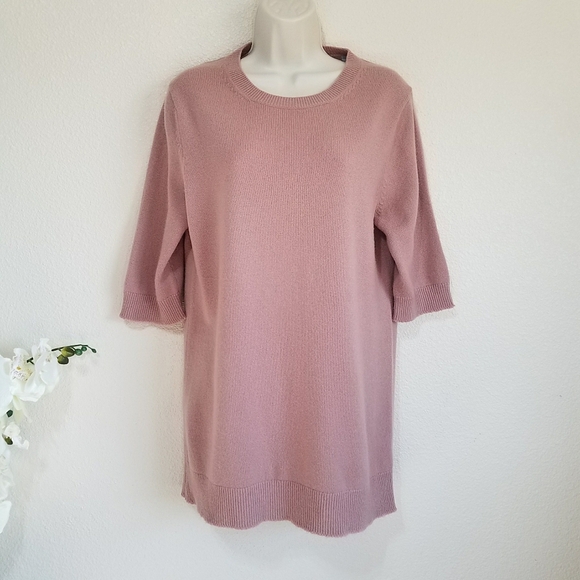 Vince 1/2 Sleeve Cashmere Tunic Sweater - Picture 1 of 7